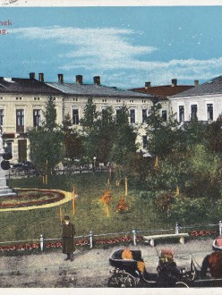 Пам'ятник Карпінському (листівка дат. 1915 - Салон малярів польських)