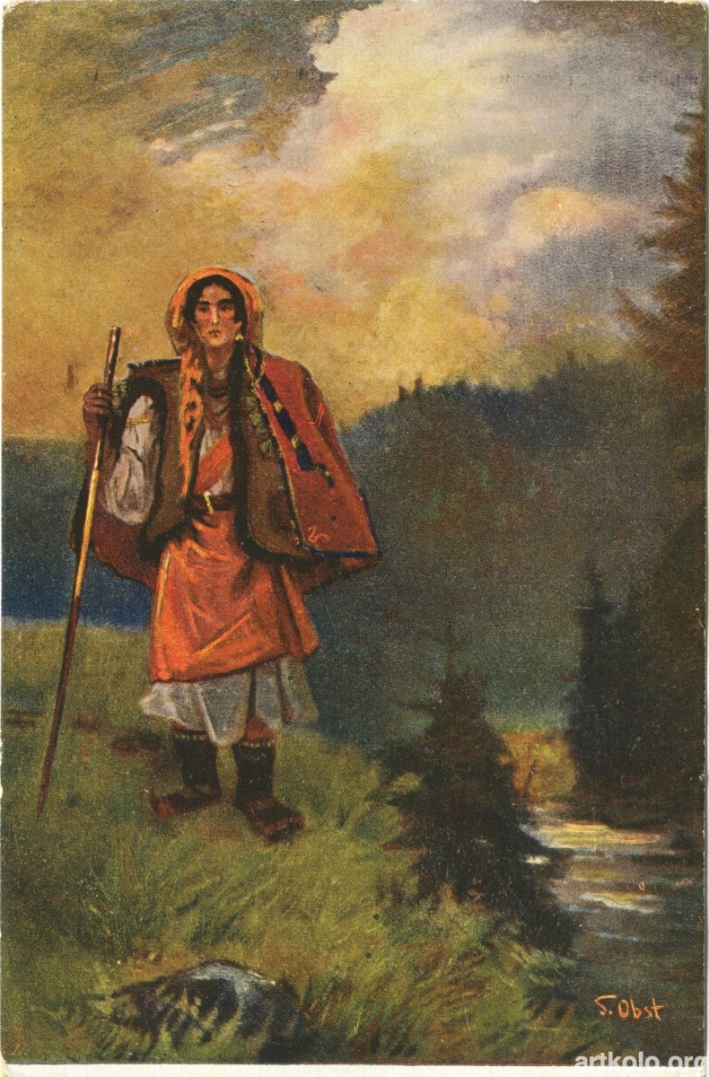 Гуцульські типи, мал. Северин Обст (“Русалка”, Львів) Seweryn Obst