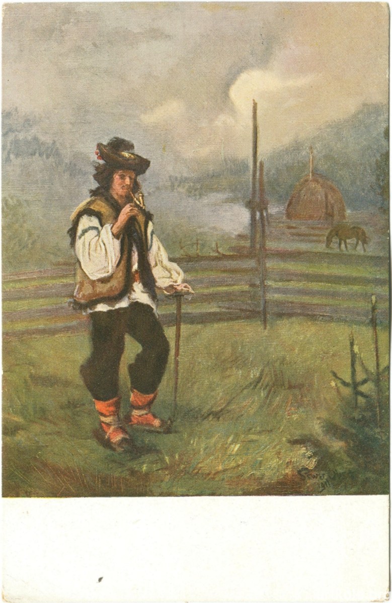 Гуцульські типи, мал. Северин Обст (“Русалка”, Львів) Seweryn Obst